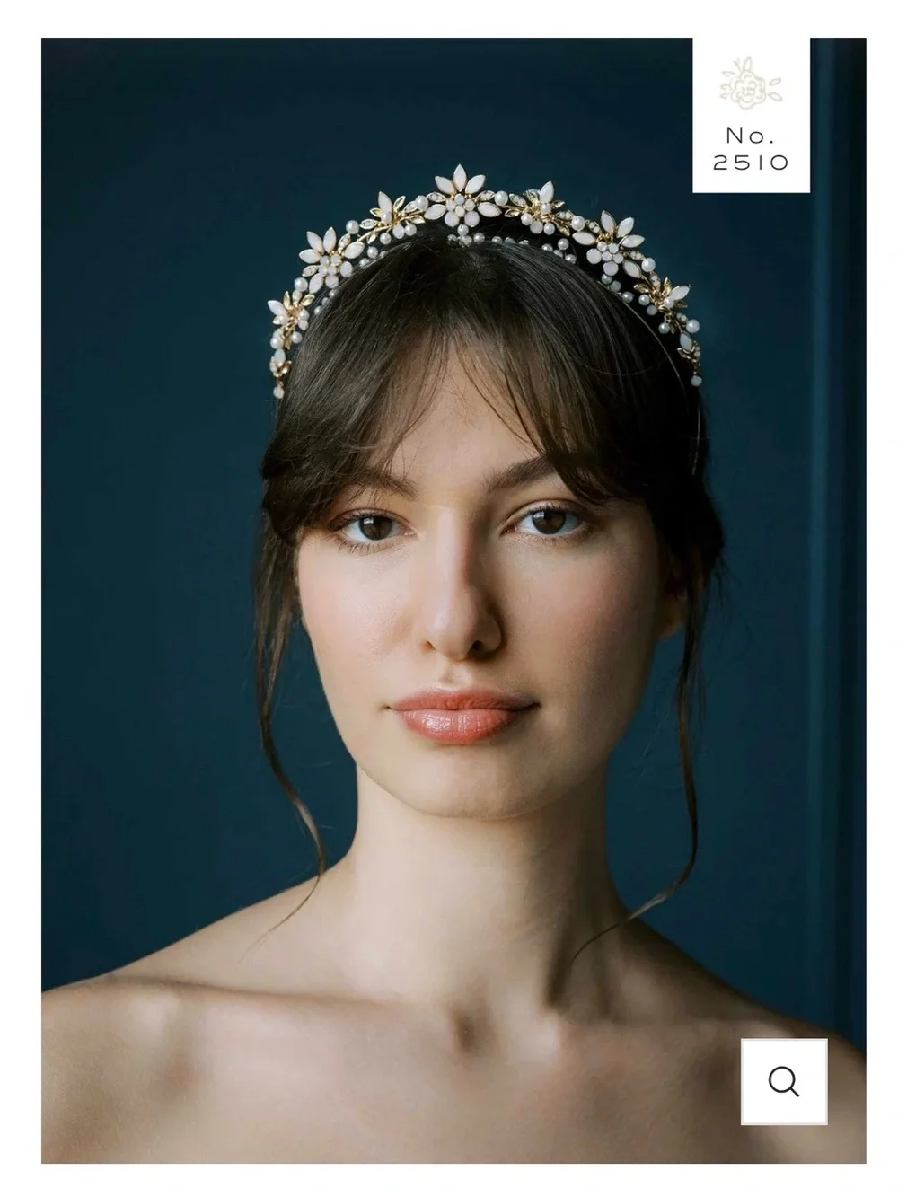 Opal, Crystal and pearl headpiece